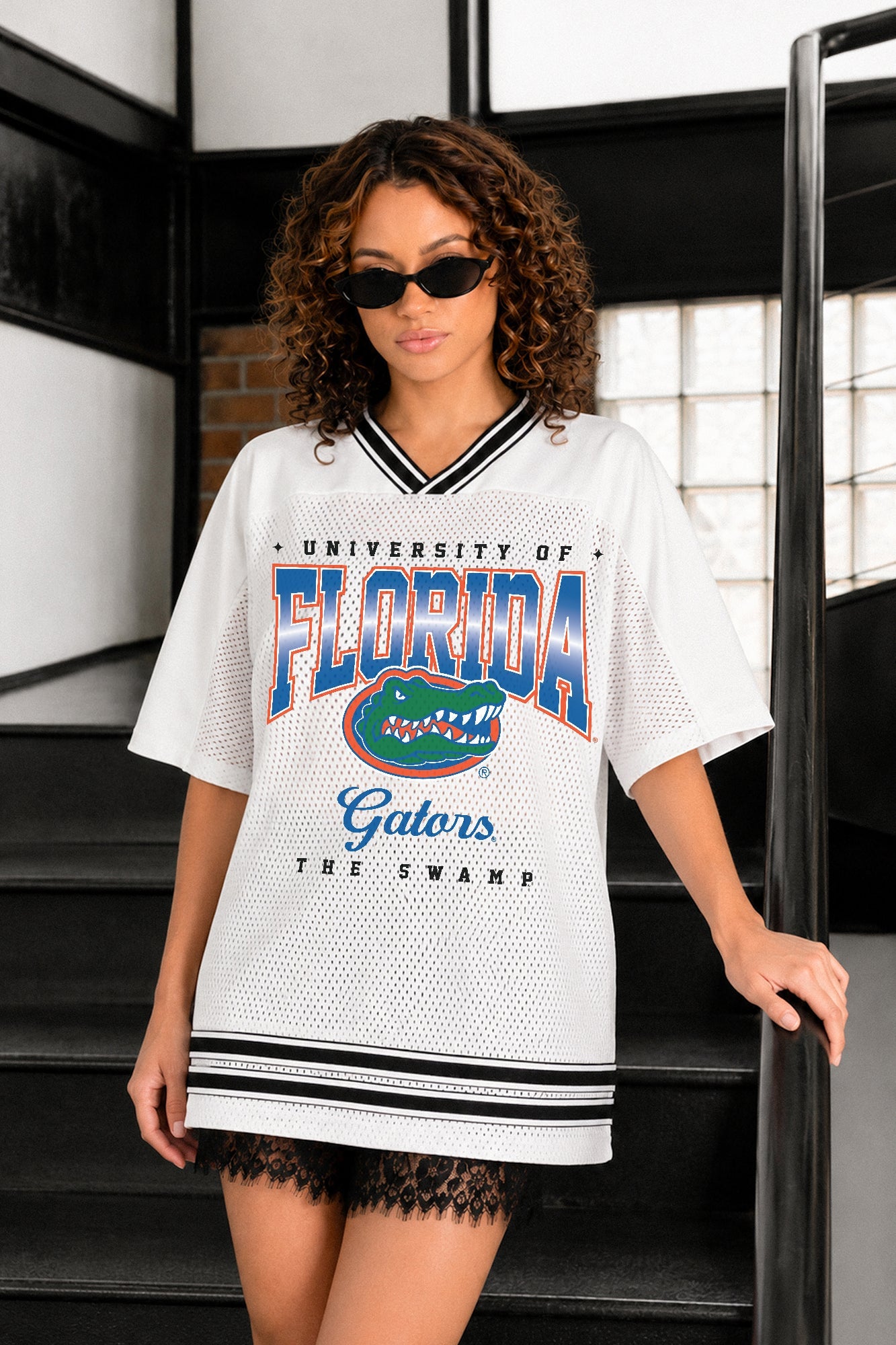 FLORIDA GATORS SQUAD MENTALITY OVERSIZED MESH FASHION JERSEY