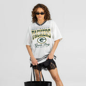 GREEN BAY PACKERS SQUAD MENTALITY OVERSIZED MESH FASHION TOP