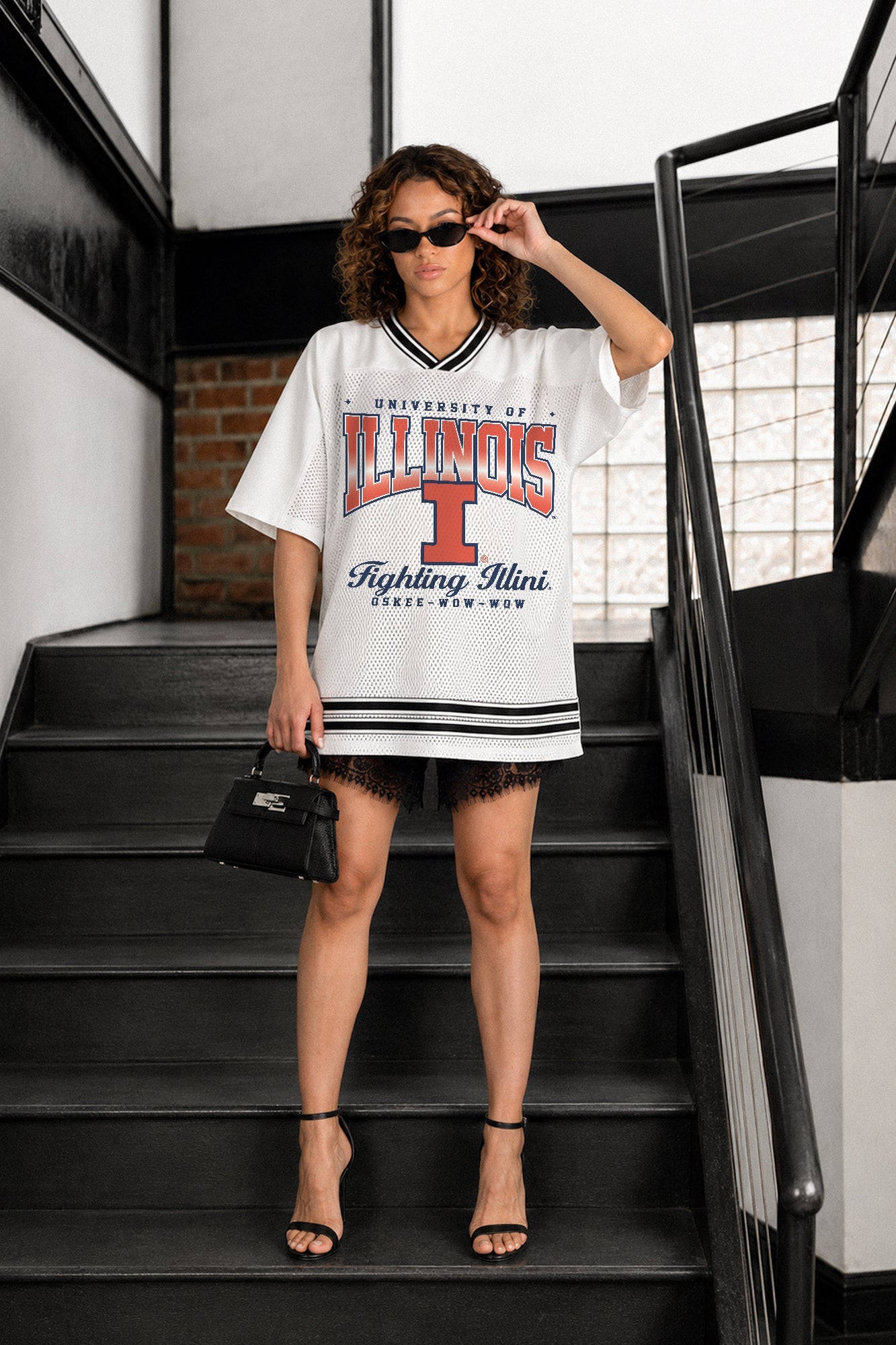 ILLINOIS FIGHTING ILLINI SQUAD MENTALITY OVERSIZED MESH FASHION JERSEY