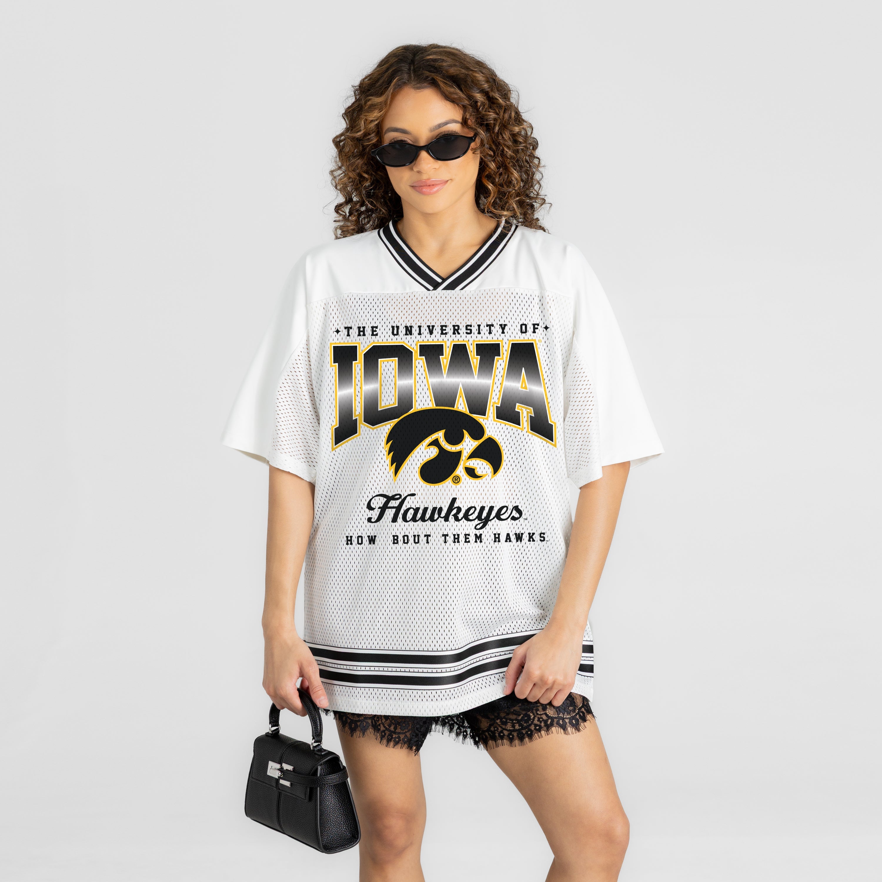 IOWA HAWKEYES SQUAD MENTALITY OVERSIZED MESH FASHION JERSEY