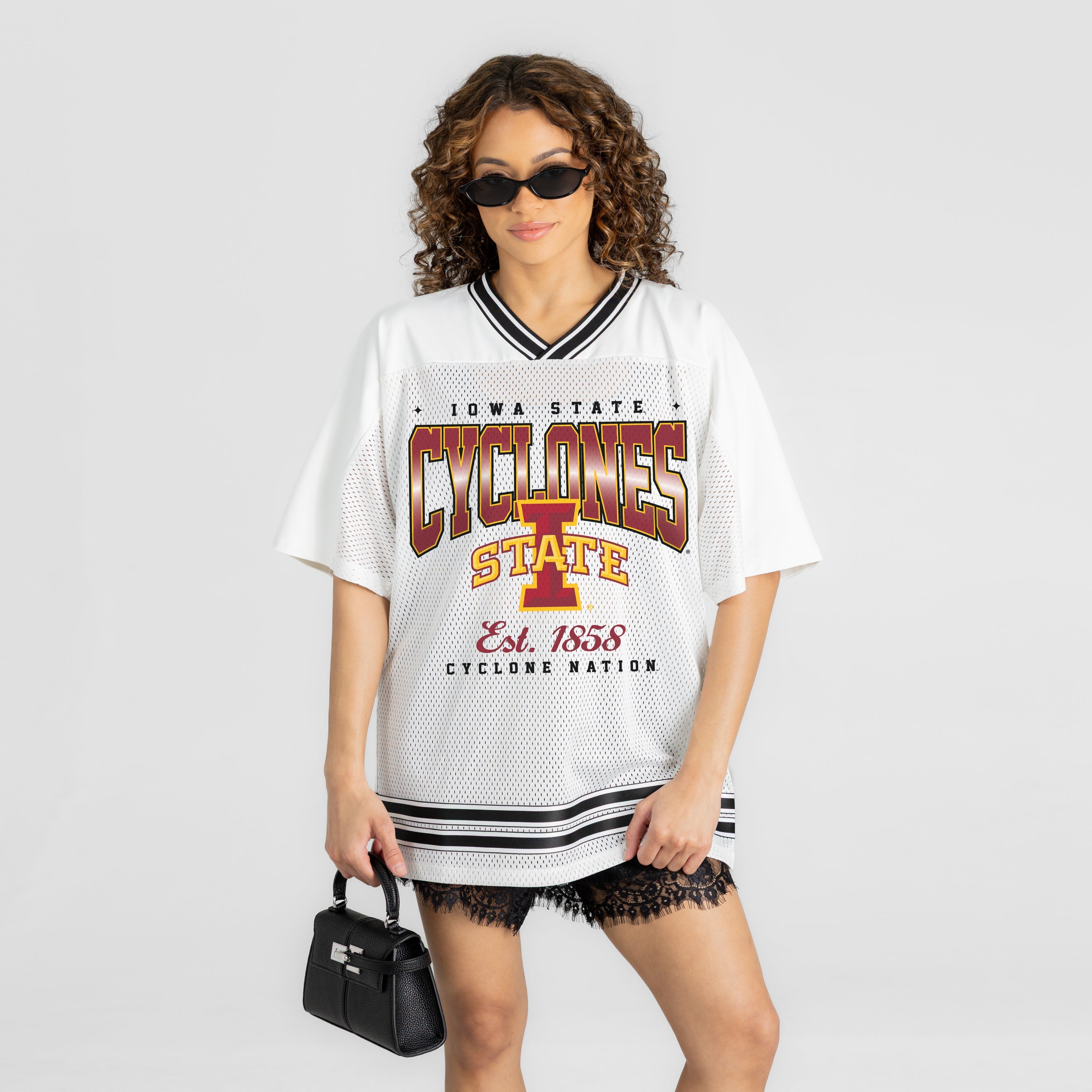IOWA STATE CYCLONES SQUAD MENTALITY OVERSIZED MESH FASHION JERSEY