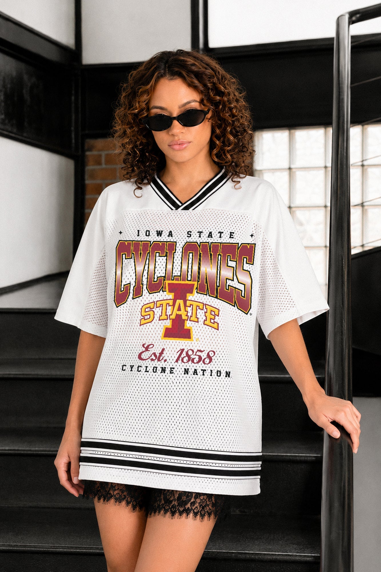 IOWA STATE CYCLONES SQUAD MENTALITY OVERSIZED MESH FASHION JERSEY
