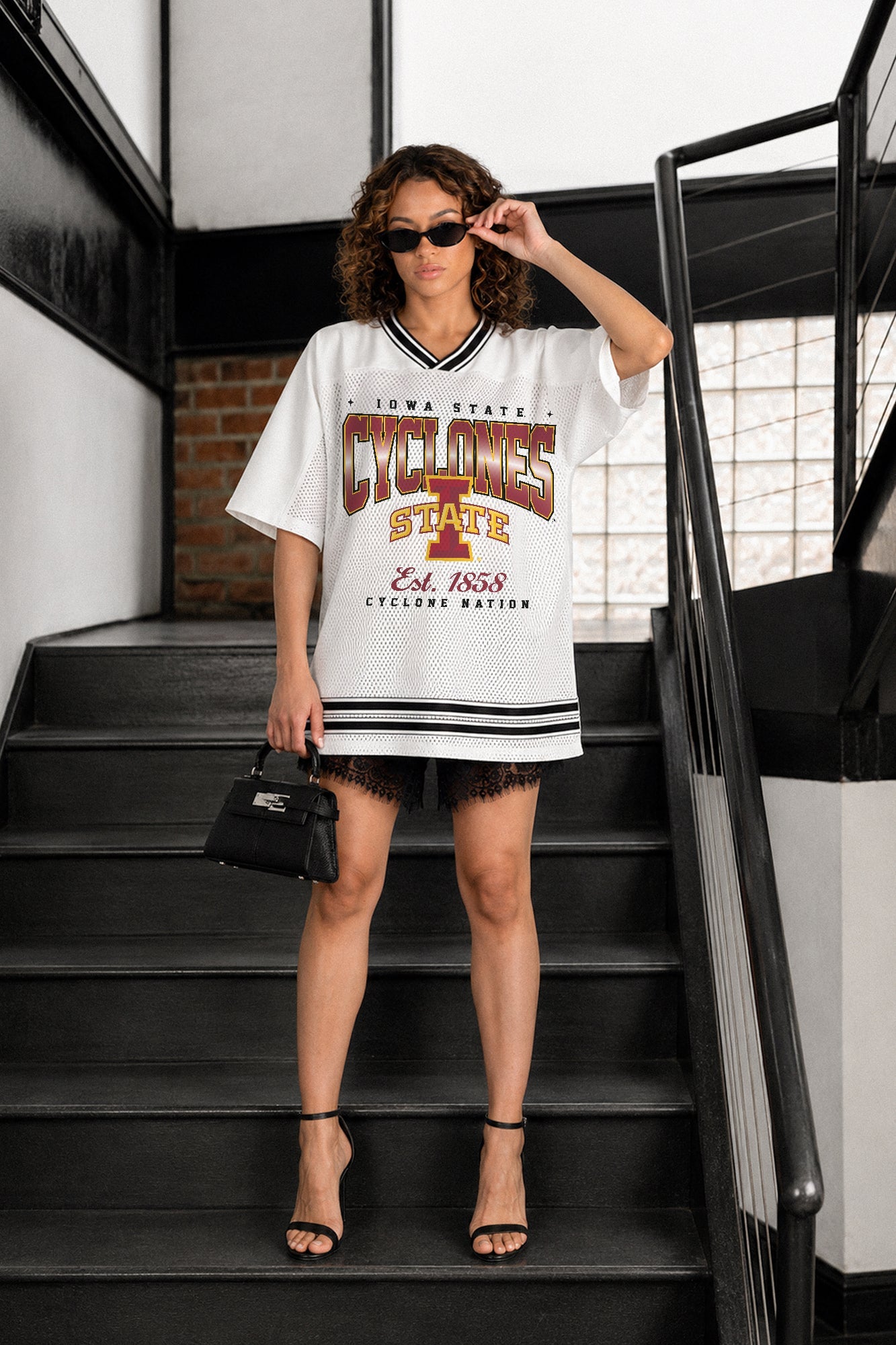 IOWA STATE CYCLONES SQUAD MENTALITY OVERSIZED MESH FASHION JERSEY