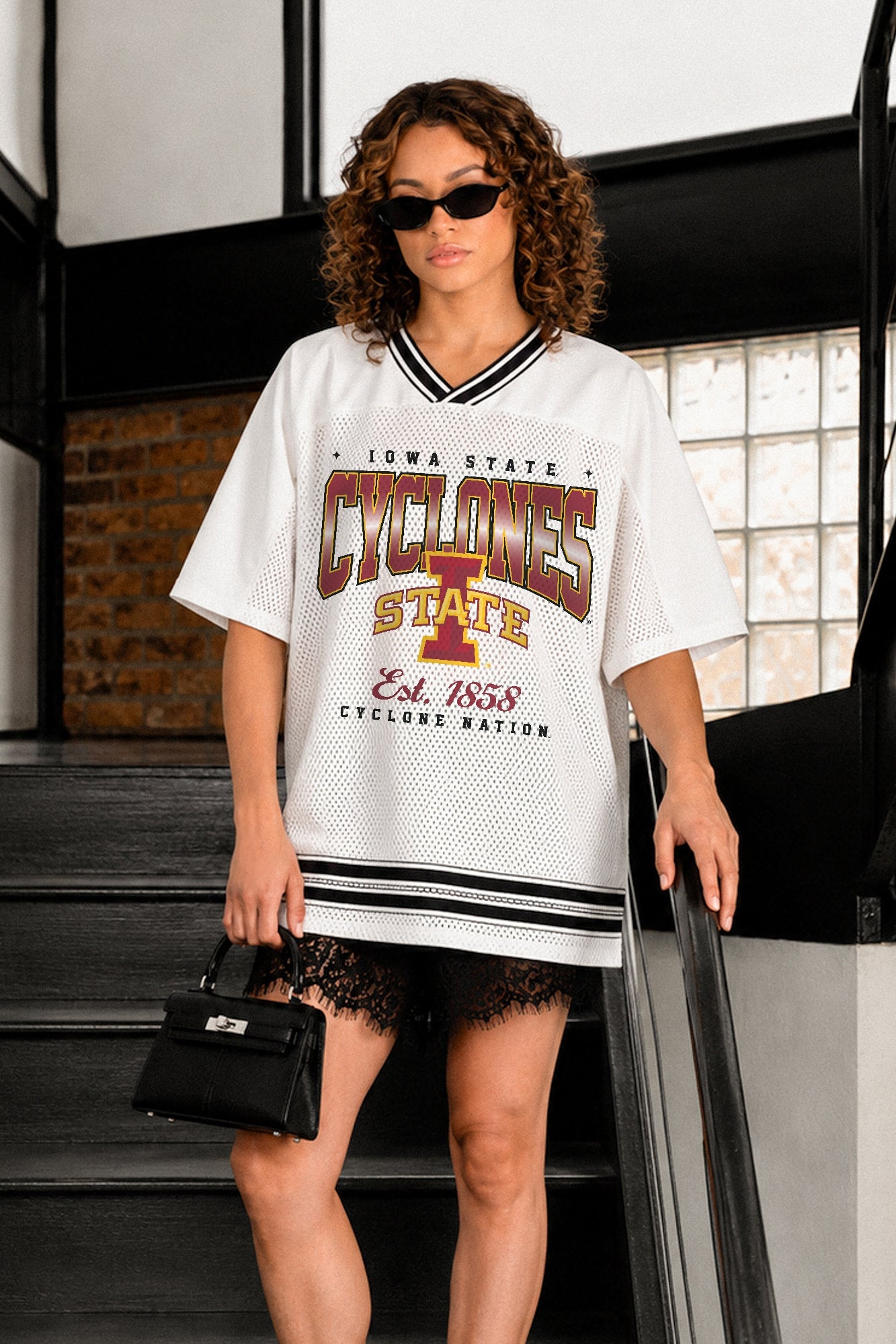 IOWA STATE CYCLONES SQUAD MENTALITY OVERSIZED MESH FASHION JERSEY