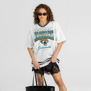 JACKSONVILLE JAGUARS SQUAD MENTALITY OVERSIZED MESH FASHION TOP