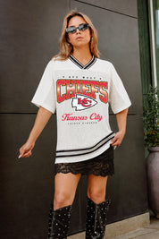 KANSAS CITY CHIEFS SQUAD MENTALITY OVERSIZED MESH FASHION TOP