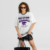 KANSAS STATE WILDCATS SQUAD MENTALITY OVERSIZED MESH FASHION JERSEY