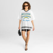 LOS ANGELES CHARGERS SQUAD MENTALITY OVERSIZED MESH FASHION TOP