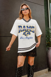 LOS ANGELES RAMS SQUAD MENTALITY OVERSIZED MESH FASHION TOP