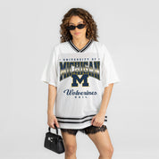 MICHIGAN WOLVERINES SQUAD MENTALITY OVERSIZED MESH FASHION JERSEY