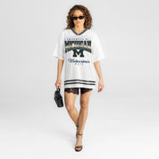 MICHIGAN WOLVERINES SQUAD MENTALITY OVERSIZED MESH FASHION JERSEY