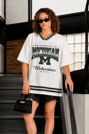 MICHIGAN WOLVERINES SQUAD MENTALITY OVERSIZED MESH FASHION JERSEY