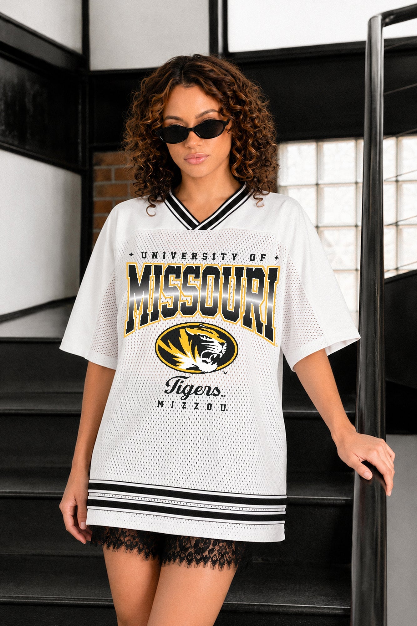 MISSOURI TIGERS SQUAD MENTALITY OVERSIZED MESH FASHION JERSEY