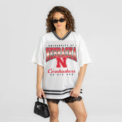 NEBRASKA CORNHUSKERS SQUAD MENTALITY OVERSIZED MESH FASHION JERSEY