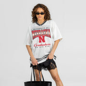 NEBRASKA CORNHUSKERS SQUAD MENTALITY OVERSIZED MESH FASHION JERSEY