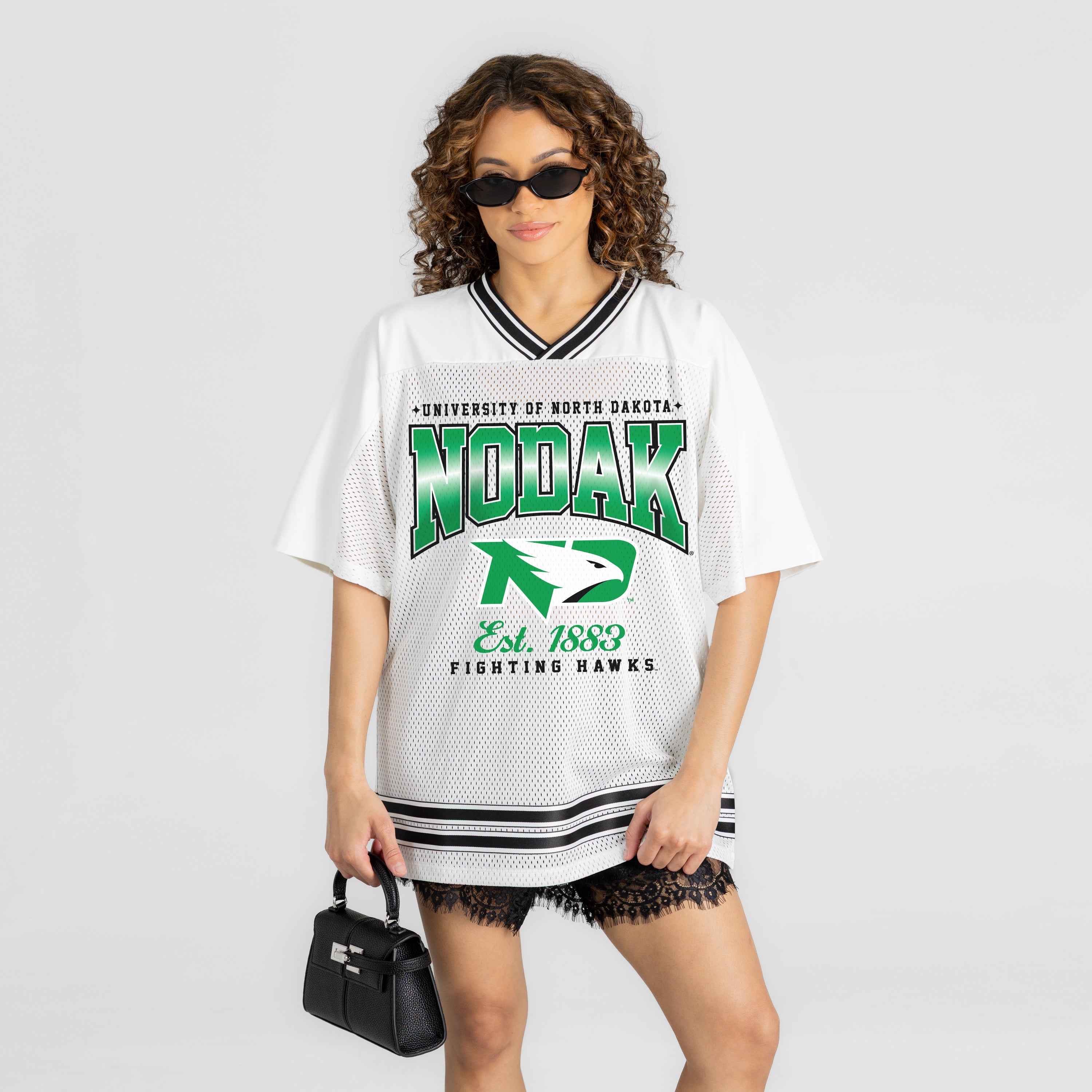 NORTH DAKOTA FIGHTING HAWKS SQUAD MENTALITY OVERSIZED MESH FASHION JERSEY