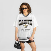NEW ORLEANS SAINTS SQUAD MENTALITY OVERSIZED MESH FASHION TOP