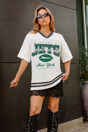 NEW YORK JETS SQUAD MENTALITY OVERSIZED MESH FASHION TOP