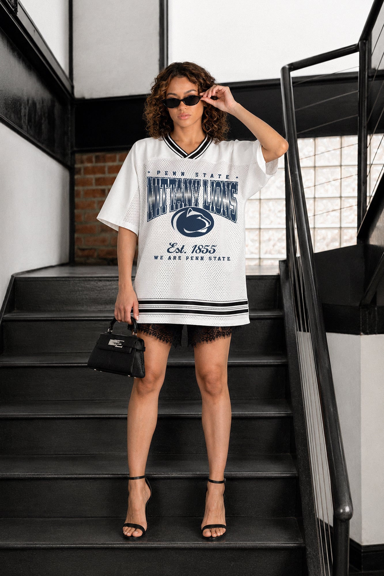 PENN STATE NITTANY LIONS SQUAD MENTALITY OVERSIZED MESH FASHION JERSEY