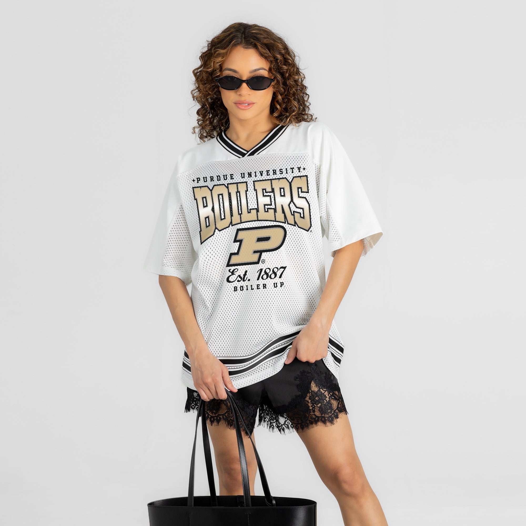 PURDUE BOILERMAKERS SQUAD MENTALITY OVERSIZED MESH FASHION JERSEY
