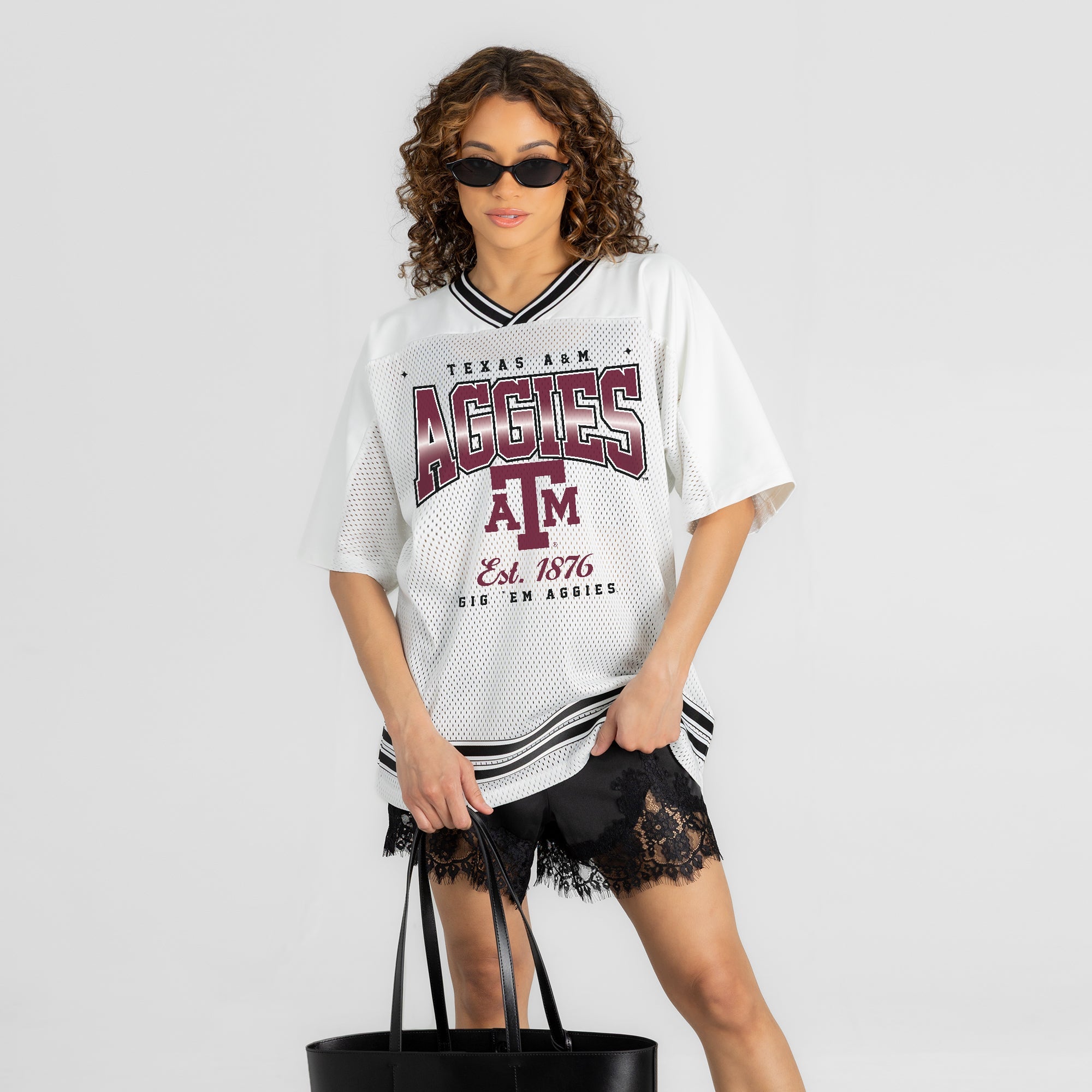 TEXAS A&M AGGIES SQUAD MENTALITY OVERSIZED MESH FASHION JERSEY