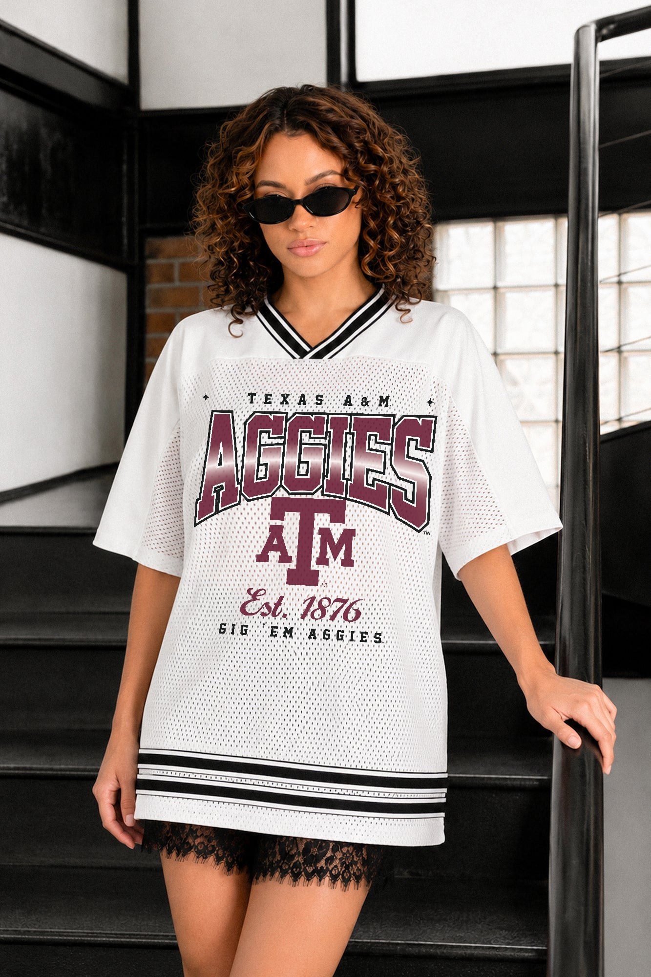 TEXAS A&M AGGIES SQUAD MENTALITY OVERSIZED MESH FASHION JERSEY