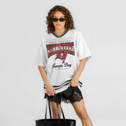 TAMPA BAY BUCCANEERS SQUAD MENTALITY OVERSIZED MESH FASHION TOP