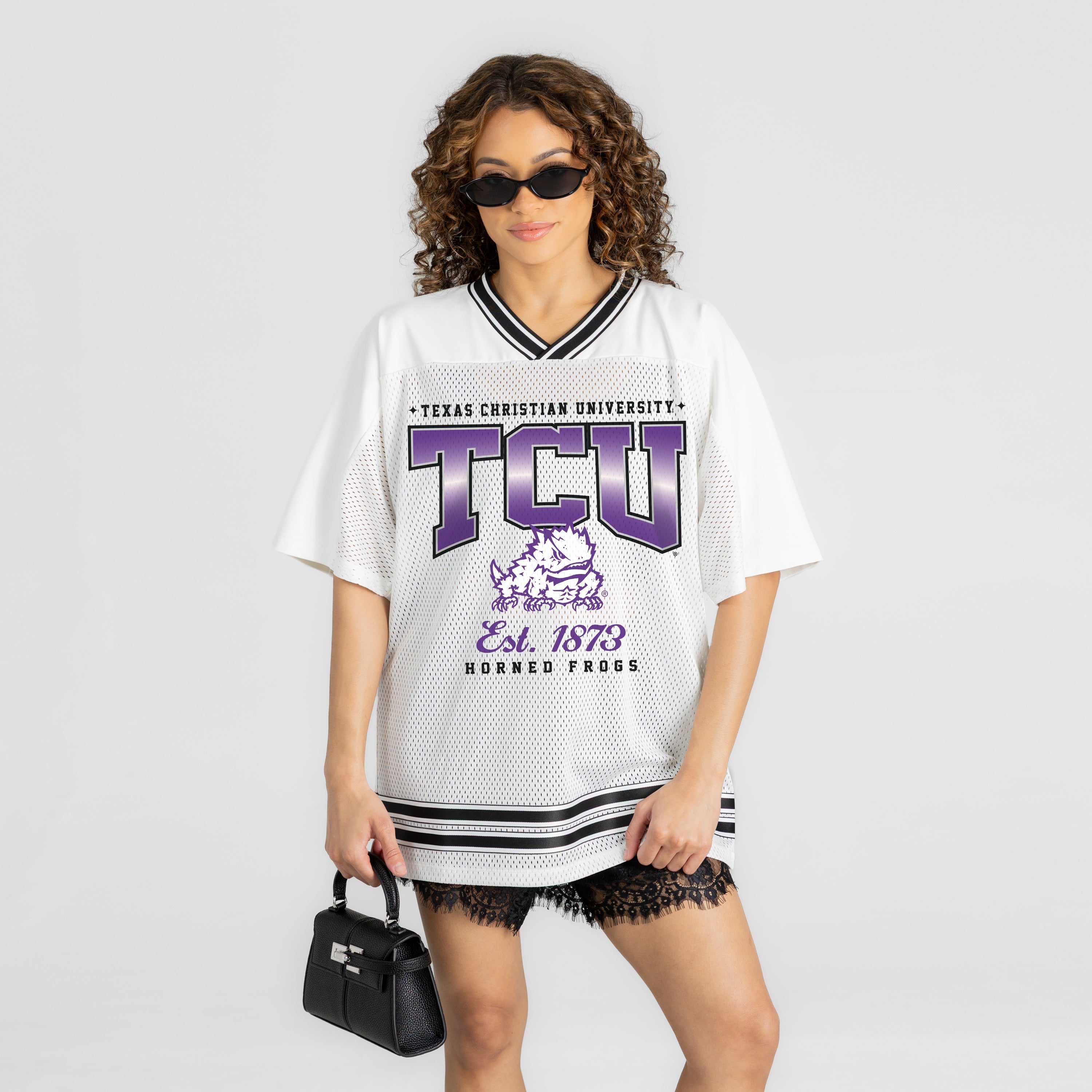 TCU HORNED FROGS SQUAD MENTALITY OVERSIZED MESH FASHION JERSEY