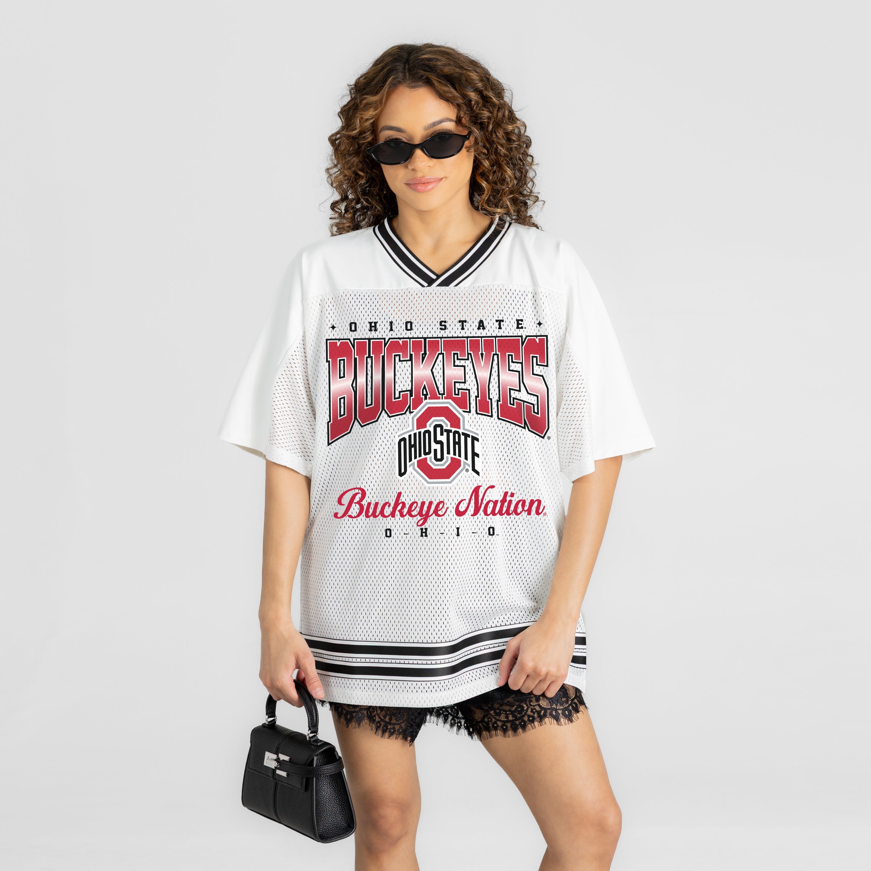 OHIO STATE BUCKEYES SQUAD MENTALITY OVERSIZED MESH FASHION JERSEY