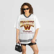 WASHINGTON COMMANDERS SQUAD MENTALITY OVERSIZED MESH FASHION TOP