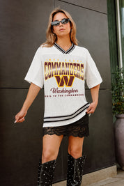 WASHINGTON COMMANDERS SQUAD MENTALITY OVERSIZED MESH FASHION TOP