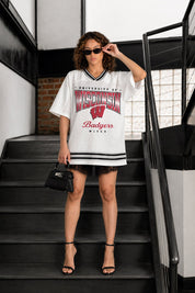 WISCONSIN BADGERS SQUAD MENTALITY OVERSIZED MESH FASHION JERSEY