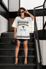 WEST VIRGINIA MOUNTAINEERS SQUAD MENTALITY OVERSIZED MESH FASHION JERSEY