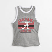 ALABAMA CRIMSON TIDE VICTORY CLUB CONTRAST TRIM FITTED TANK TOP