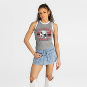 ARIZONA CARDINALS VICTORY CLUB CONTRAST TRIM FITTED TANK TOP