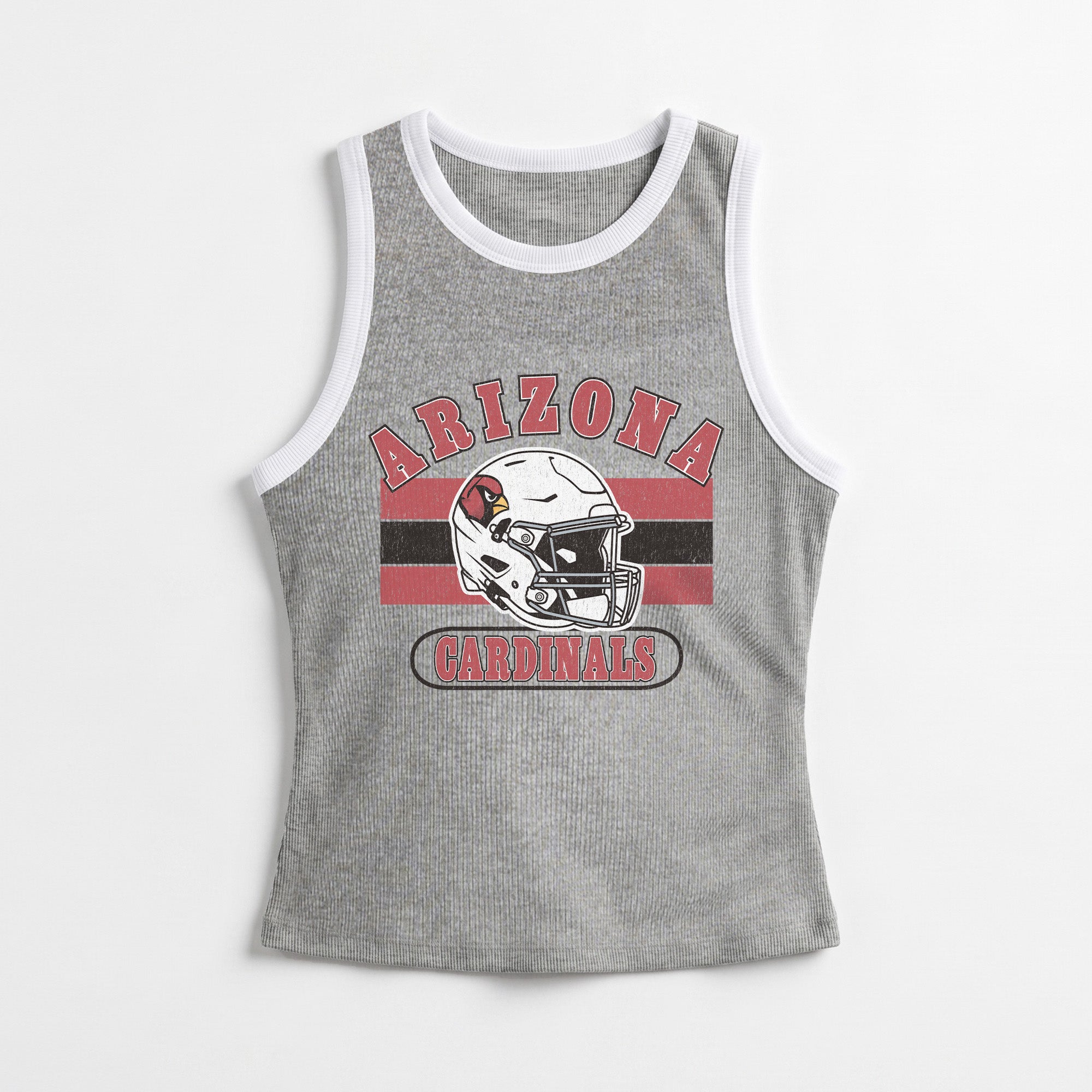 ARIZONA CARDINALS VICTORY CLUB CONTRAST TRIM FITTED TANK TOP