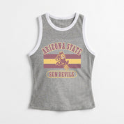 ARIZONA STATE SUN DEVILS VICTORY CLUB CONTRAST TRIM FITTED TANK TOP
