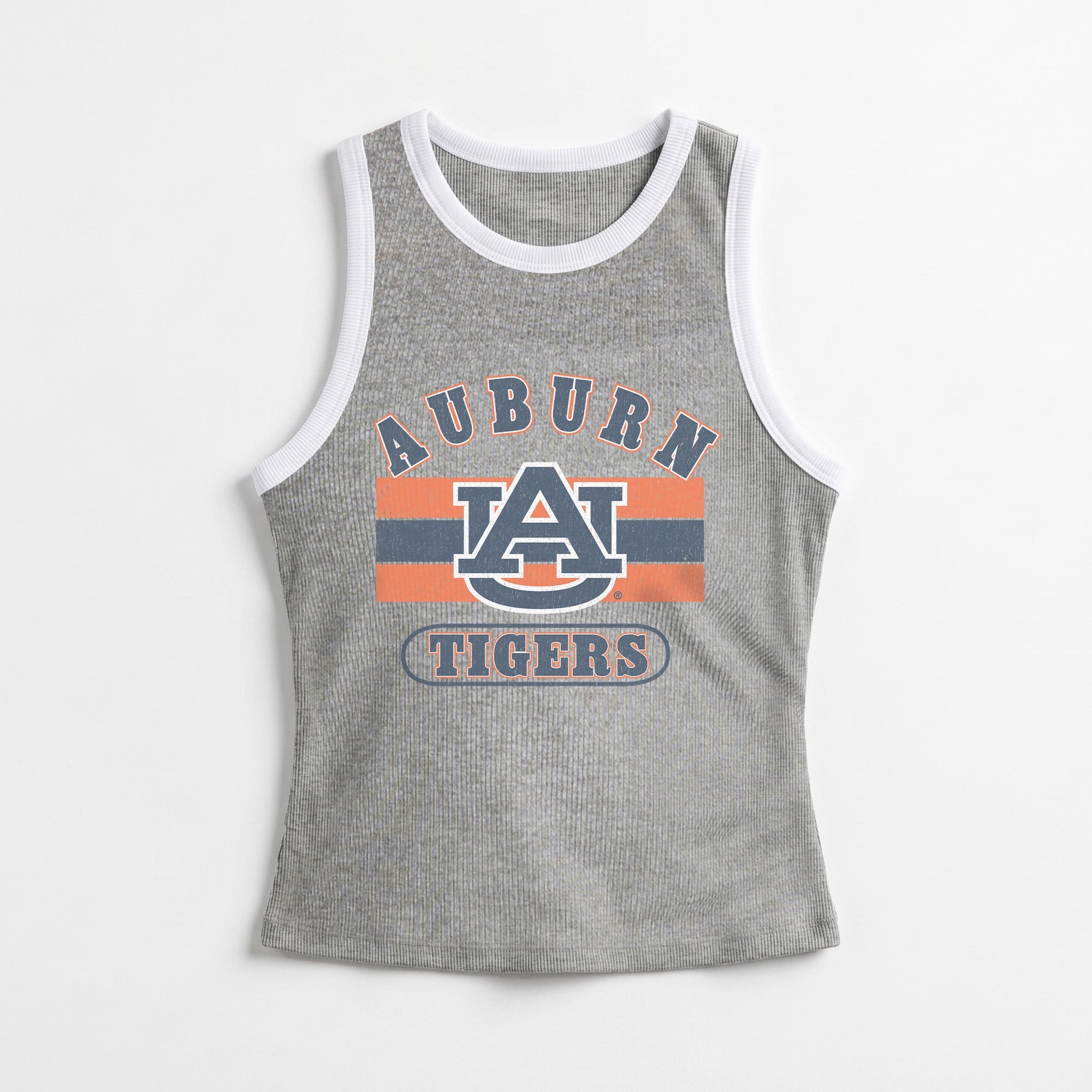 AUBURN TIGERS VICTORY CLUB CONTRAST TRIM FITTED TANK TOP
