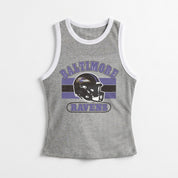 BALTIMORE RAVENS VICTORY CLUB CONTRAST TRIM FITTED TANK TOP