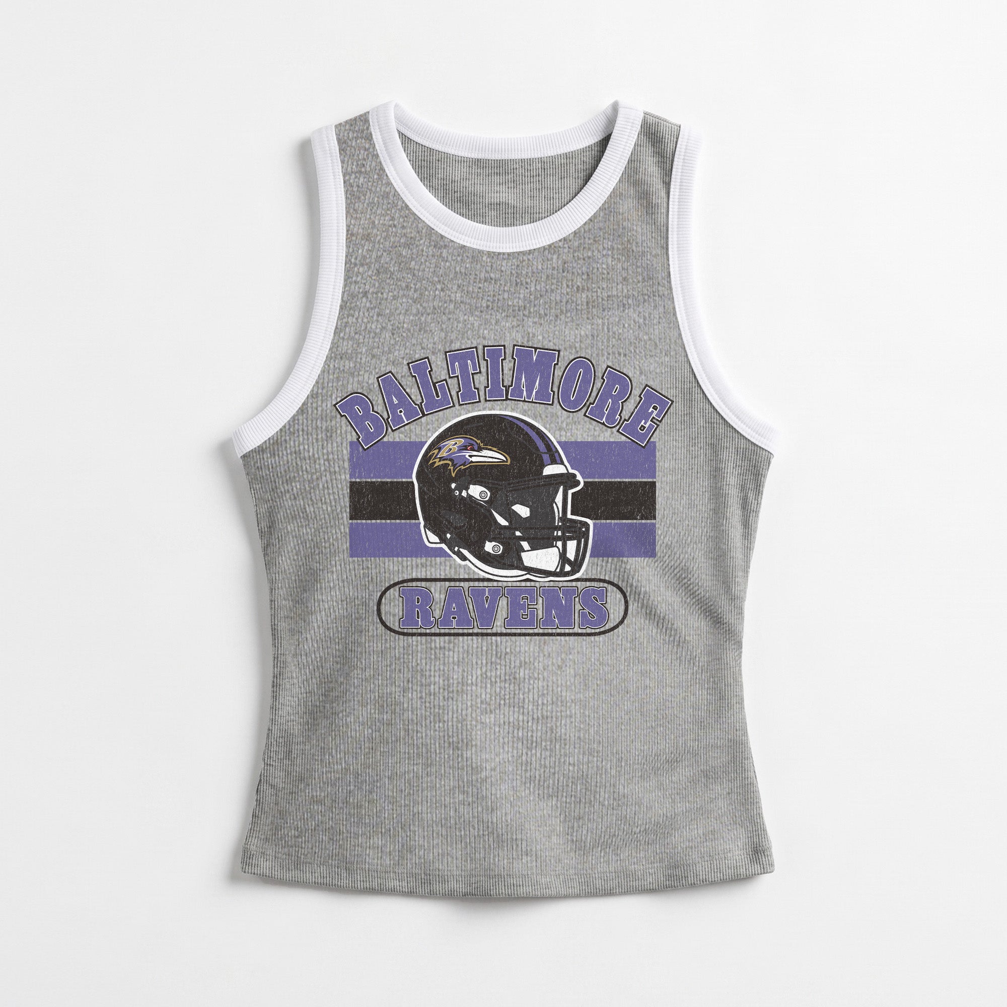 BALTIMORE RAVENS VICTORY CLUB CONTRAST TRIM FITTED TANK TOP