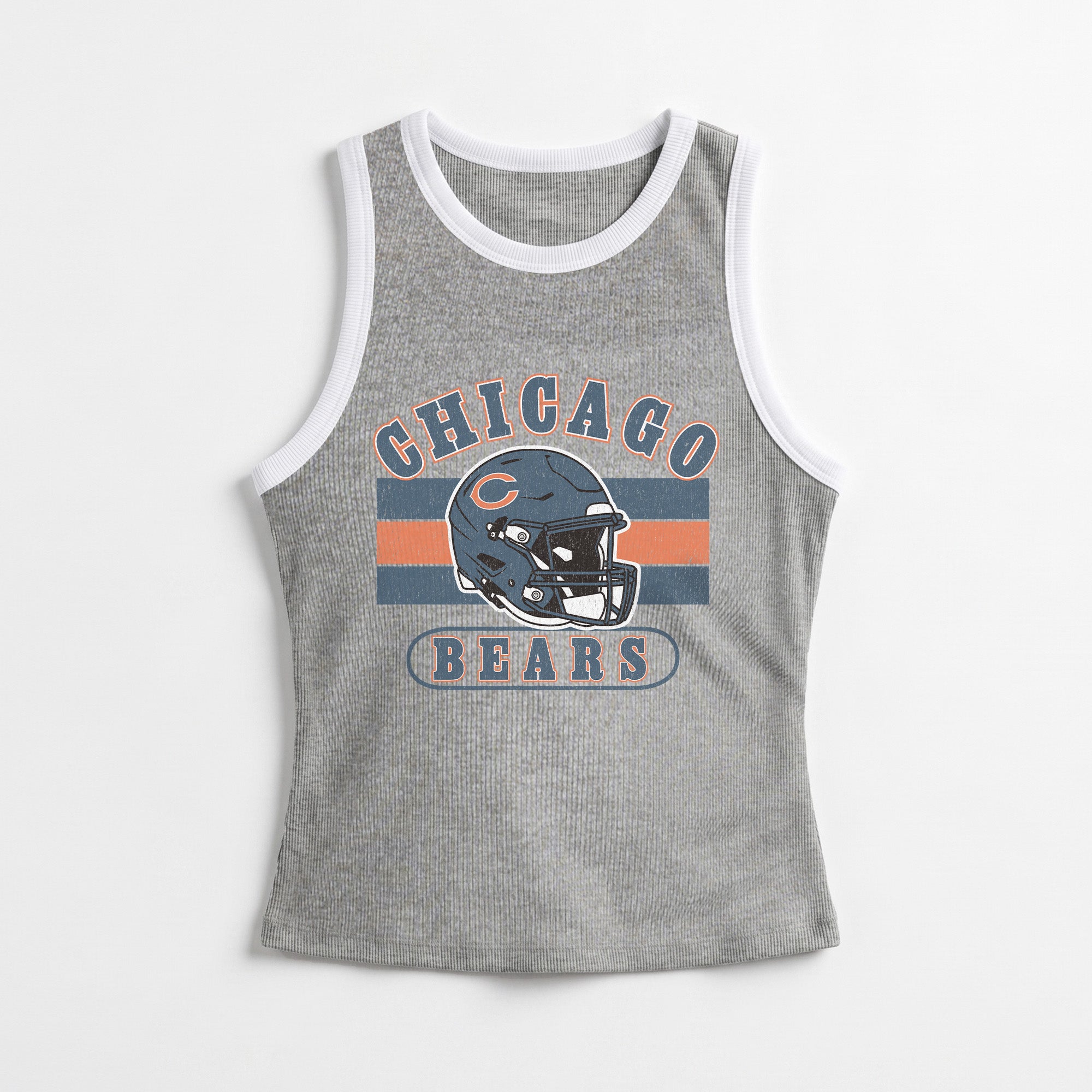 CHICAGO BEARS VICTORY CLUB CONTRAST TRIM FITTED TANK TOP