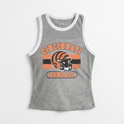 CINCINNATI BENGALS VICTORY CLUB CONTRAST TRIM FITTED TANK TOP