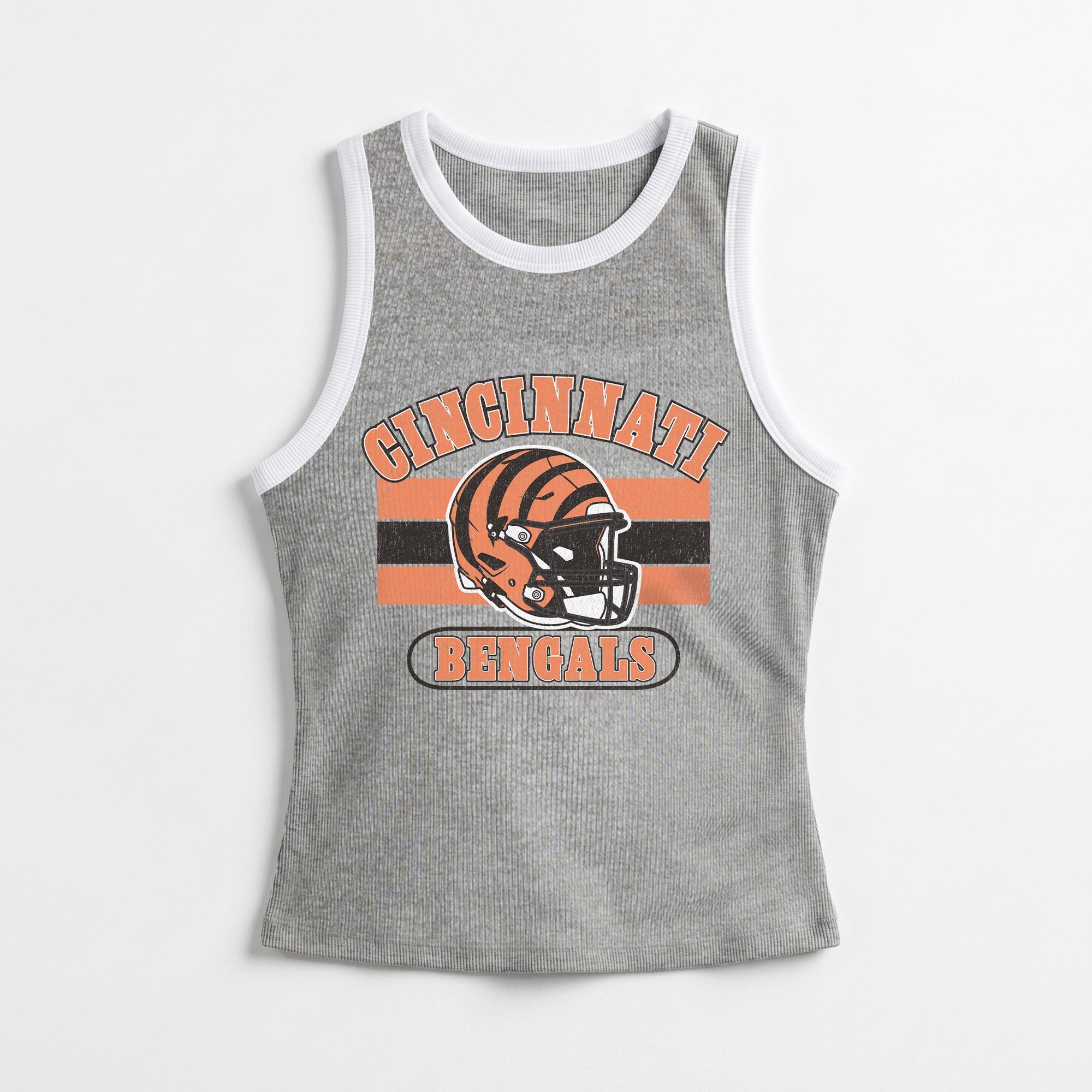 CINCINNATI BENGALS VICTORY CLUB CONTRAST TRIM FITTED TANK TOP