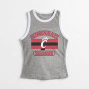 CINCINNATI BEARCATS VICTORY CLUB CONTRAST TRIM FITTED TANK TOP