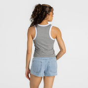 CLEMSON TIGERS VICTORY CLUB CONTRAST TRIM FITTED TANK TOP