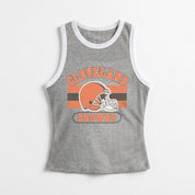 CLEVELAND BROWNS VICTORY CLUB CONTRAST TRIM FITTED TANK TOP