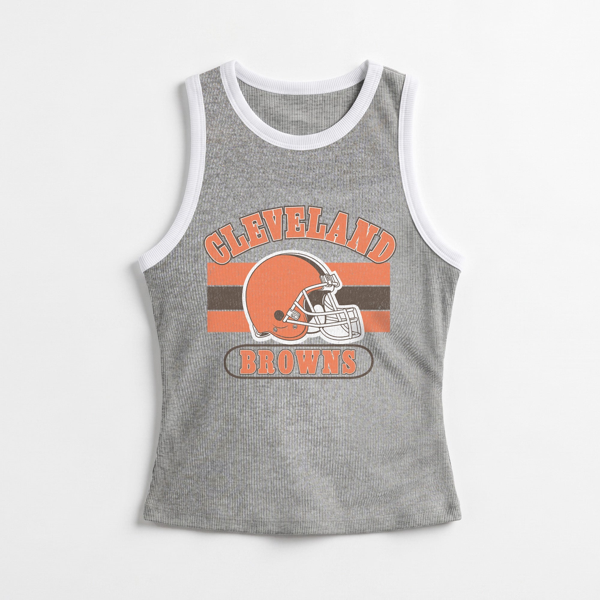 CLEVELAND BROWNS VICTORY CLUB CONTRAST TRIM FITTED TANK TOP