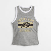 COLORADO BUFFALOES VICTORY CLUB CONTRAST TRIM FITTED TANK TOP