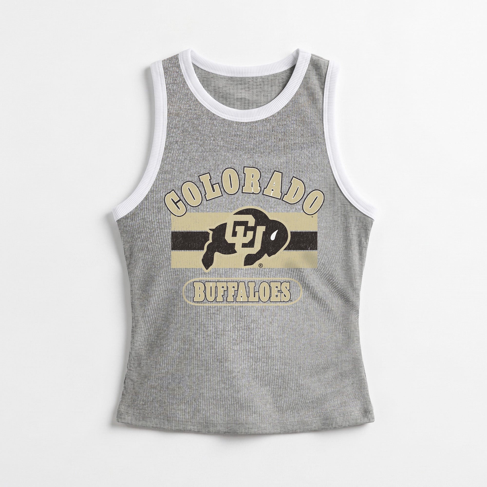 COLORADO BUFFALOES VICTORY CLUB CONTRAST TRIM FITTED TANK TOP