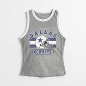 DALLAS COWBOYS VICTORY CLUB CONTRAST TRIM FITTED TANK TOP
